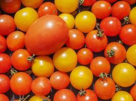 fond de légumes tomates cerises photo