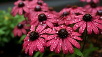 rose fleurs sont épanouissement dans une champ ai génératif photo