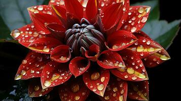 une bouquet de fleurs sont arrangé dans une modèle ai génératif photo