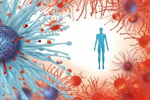 immunitaire système attaque dans alambics maladie. génératif ai photo