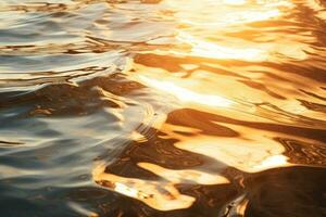 ensoleillé l'eau ondulations création une dynamique jouer de lumière. génératif ai photo