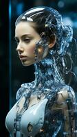 image de humanoïde robot alimenté par ai photo