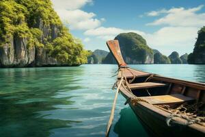 explorer Krabis Naturel beauté sur une privé longue queue bateau périple ai généré photo