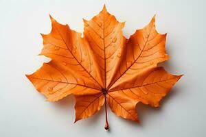 Célibataire feuilles tomber dans l'automne saison ai génératif photo