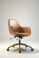 ai génératif magnifique chaise Nouveau élégant Couleur plein isolé sur une blanc Contexte photo