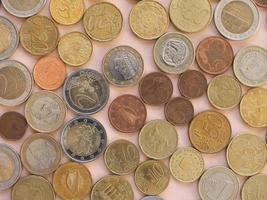 pièces en euros, fond de l'union européenne photo