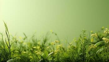 une vert mur avec une blanc Contexte ai généré photo