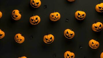 Halloween citrouille Contexte modèle bannière ai génératif photo