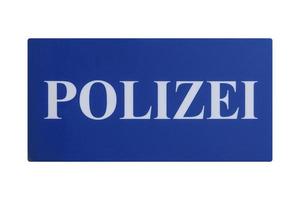 signe allemand isolé sur blanc. police polonaise