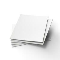 Vide blanc papier isolé sur blanc Contexte. génératif ai photo