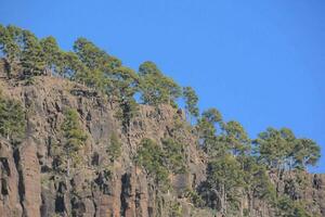 une Montagne avec des arbres sur Haut de il photo