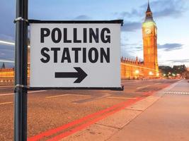 Bureau de vote signe à Londres photo
