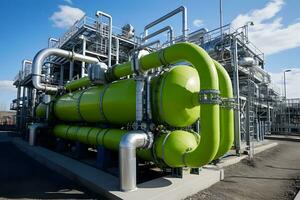 vert hydrogène renouvelable énergie production pipeline ai généré photo