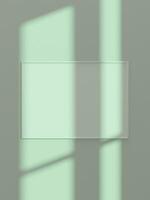 minimal affiche mur Cadre maquette avec été Soleil lumière et fenêtre ombre photo