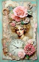 vieux ancien victorien style scrapbooking carte photo