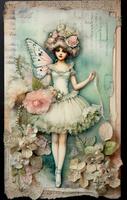 vieux ancien victorien style scrapbooking carte photo