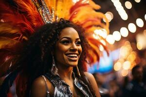 expérience le énergie de carnaval avec ces magnifique samba danseurs photo