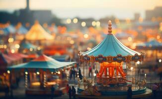 flou aérien vue de une carnaval photo