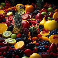 Frais fruit fruta fresca mexicain dia de muertos journée de le mort aquarelle modèle, ai généré photo