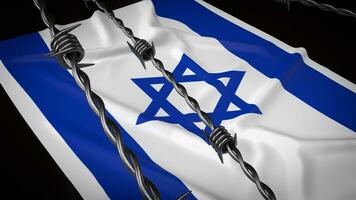 le Israël drapeau pour Contexte 3d le rendu photo