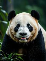 majestueux Panda dans ses Naturel habitat. ai généré. photo