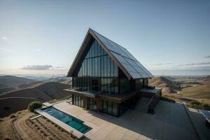 durable bâtiment une vision pour une plus vert avenir. ai généré. photo