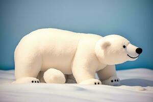 irrésistiblement mignonne polaire ours peluche jouets votre Nouveau câlin amis. ai généré. photo