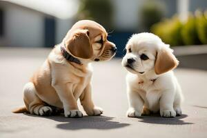 réaliste chiot race images. captivant Photos de populaire chiens pour vente. ai génératif