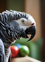 ailes de Afrique. capturer vibrant animal de compagnie perroquets par le lentille. ai génératif photo