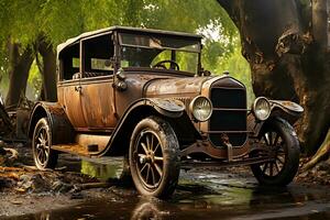 ancien classique voitures. intemporel automobile élégance. ai génératif photo