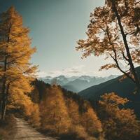 l'automne panoramique palette feuillage dans octobre. ai généré contenu photo