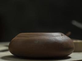 flan d'argile pour théière en argile de yixing clay. photo