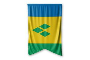 Saint Vincent et le grenadines drapeau et blanc Contexte. - image. photo