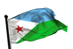 djibouti drapeau sur une blanc Contexte. - image. photo