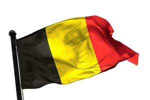 Belgique drapeau sur une blanc Contexte. - image. photo