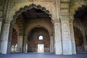 architectural détails de lal qila - rouge fort situé dans vieux Delhi, Inde, vue à l'intérieur delhi rouge fort le célèbre Indien Repères photo