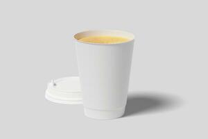 réaliste papier café tasse illustration pour maquette. 3d rendre. photo