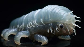 ai génératif réaliste extraterrestre escargot comme créature xénomorphe proche en haut photo