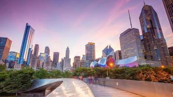 Le centre-ville de Chicago skyline paysage urbain aux Etats-Unis photo