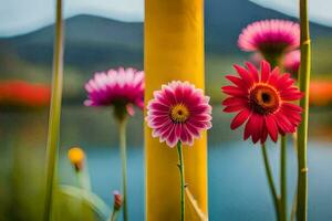 fleurs dans le jardin, fleurs, fleurs dans le jardin, fleurs dans le jardin, fleurs. généré par ai photo