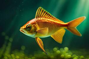 une poisson nager dans le l'eau. généré par ai photo