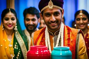 Indien mariage la photographie dans Bangalore. généré par ai photo