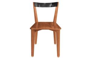 chaise en bois isolé sur fond blanc photo
