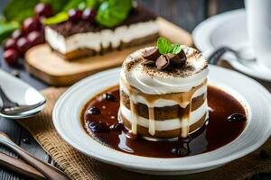 le meilleur dessert dans le monde est une dessert. généré par ai photo