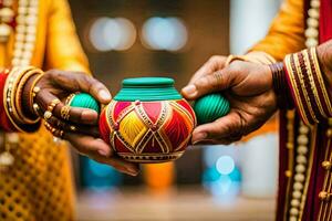 Indien mariage la cérémonie dans Bombay. généré par ai photo