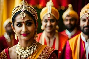 Indien mariage dans Inde. généré par ai photo