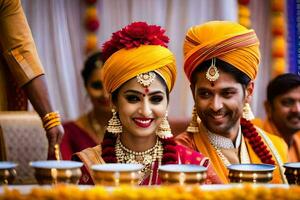 Indien mariage dans Bombay. généré par ai photo