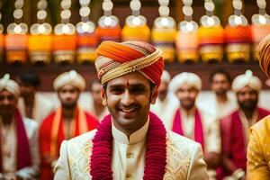 Indien mariage la cérémonie dans Bangalore. généré par ai photo