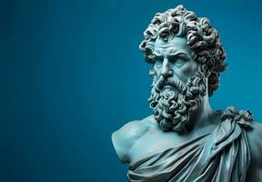 photo statue de le ancien grec philosophe socrate dans Athènes, Grèce. génératif ai