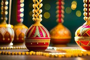 coloré décorations pour Diwali. généré par ai photo